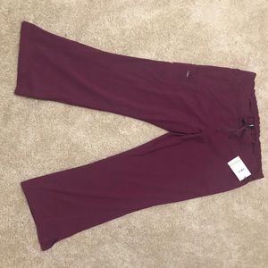Burgundy scrub pants